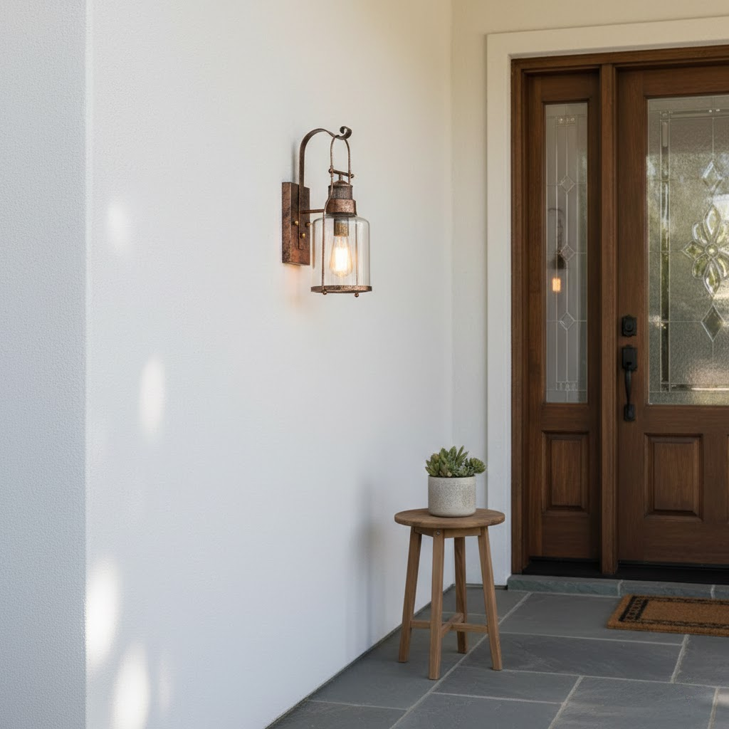 Ciren wall sconce used on a covered porch