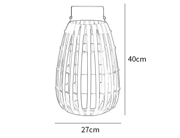 Garten-Rattan-Stehlampe