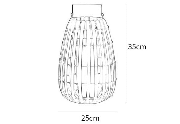Garten-Rattan-Stehlampe