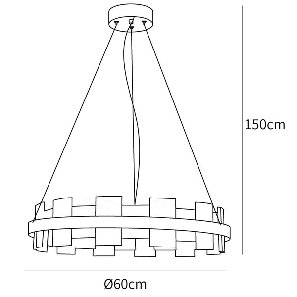 Alabaster Halo Kronleuchter