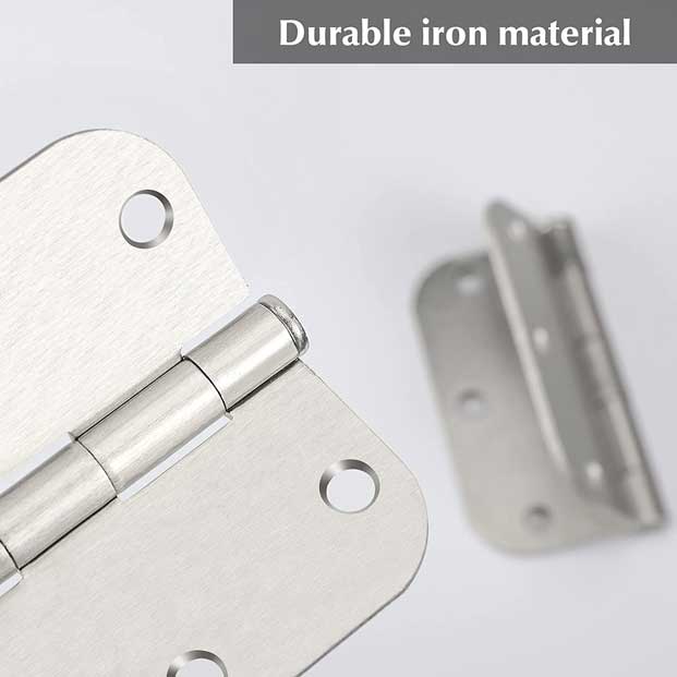 Charnières de porte intérieures en nickel brossé de 3,5 pouces