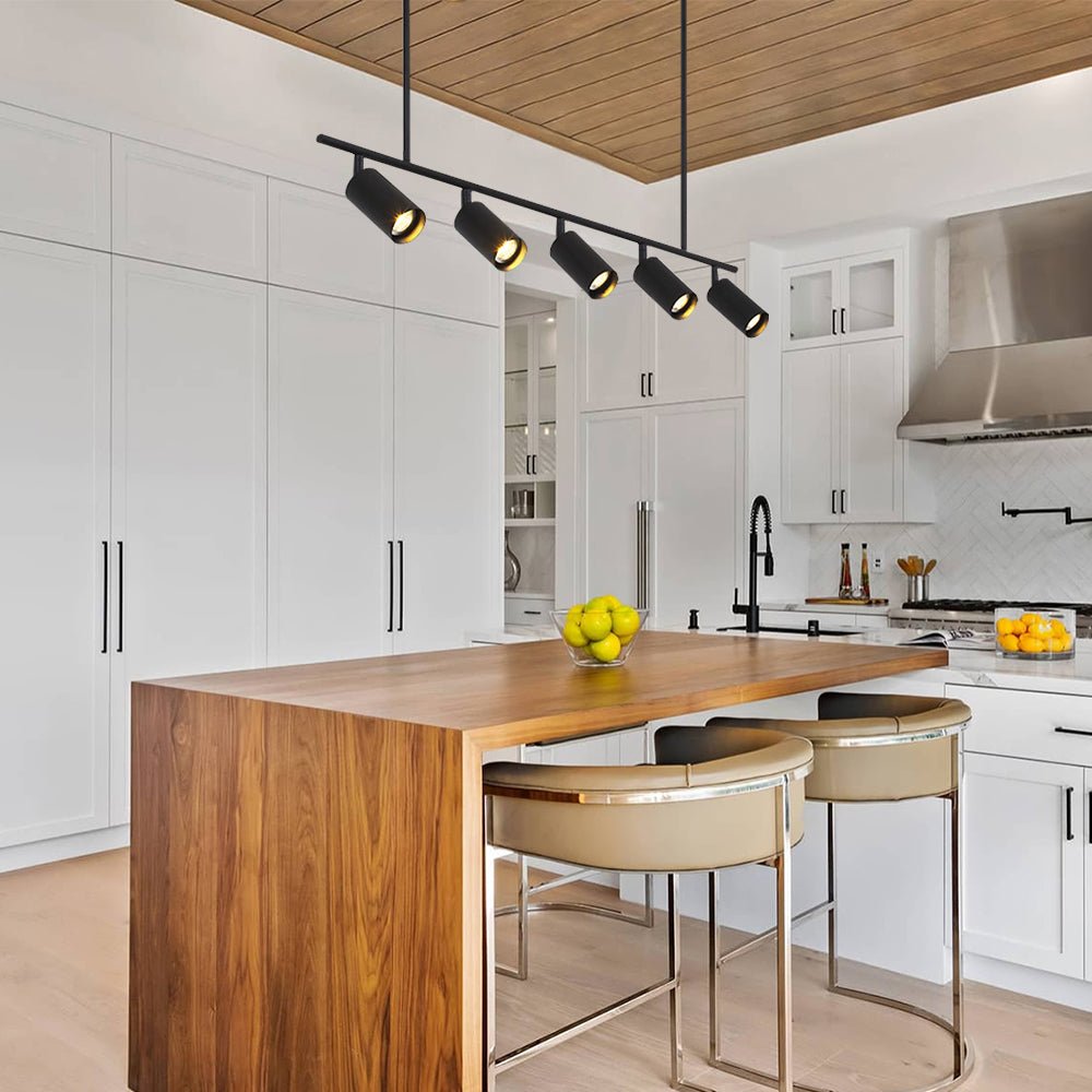 5-Light Adjustable Kitchen Island Track Lighting, image size:1000x1000