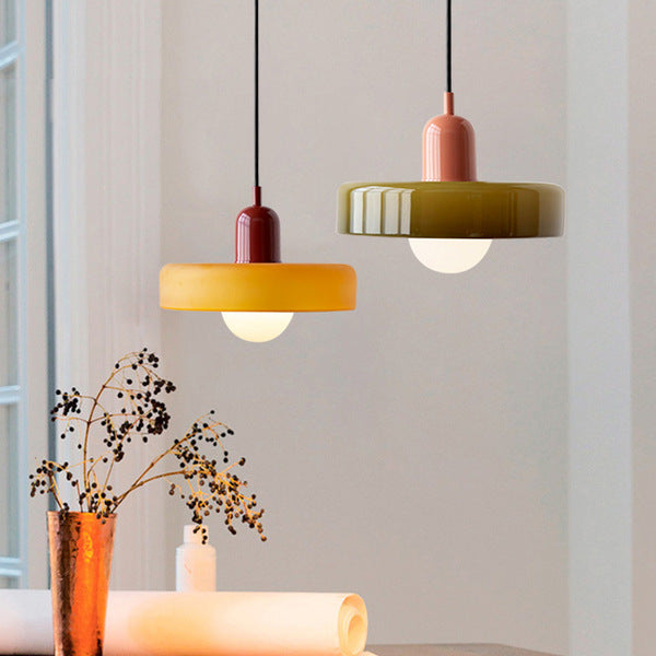 Bauhaus Stained Glass Pendant Light