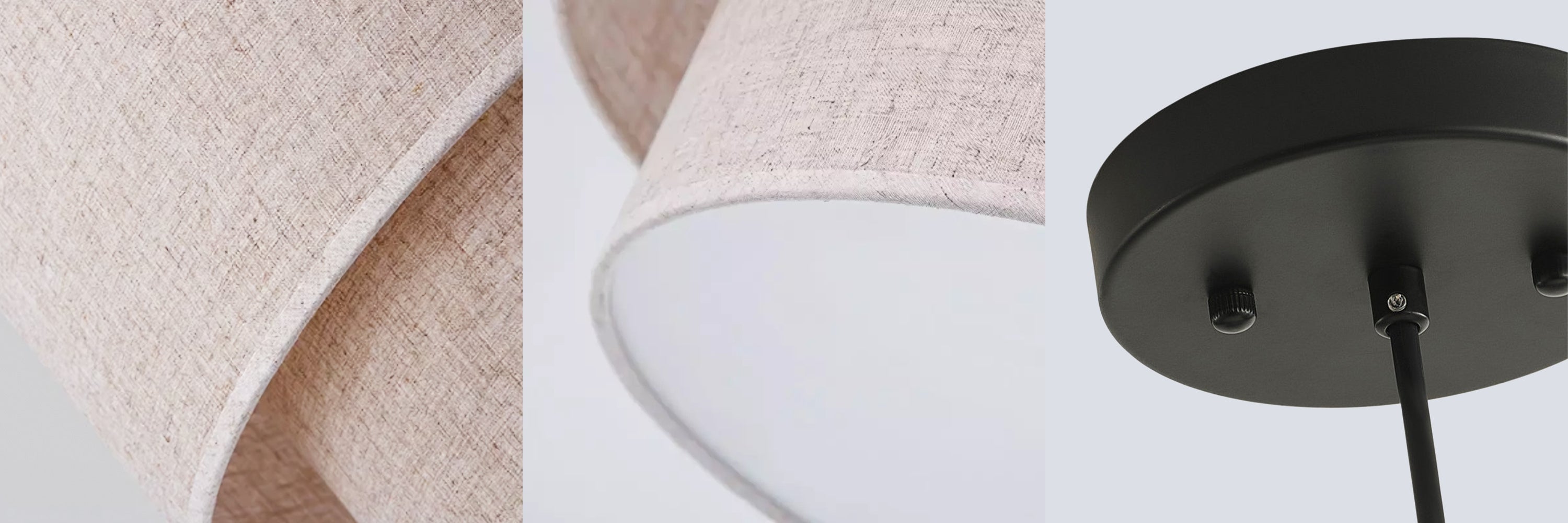 Détails de composition haut de gamme pour la suspension tambour en tissu