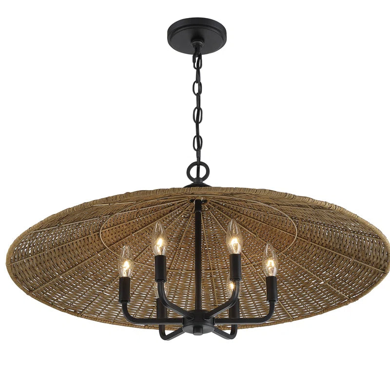 Lámpara colgante cónica de ratán estilo americano, color negro, 6 luces (2).webp__PID:8da24069-7a8b-4d8e-8597-931304df1d4d