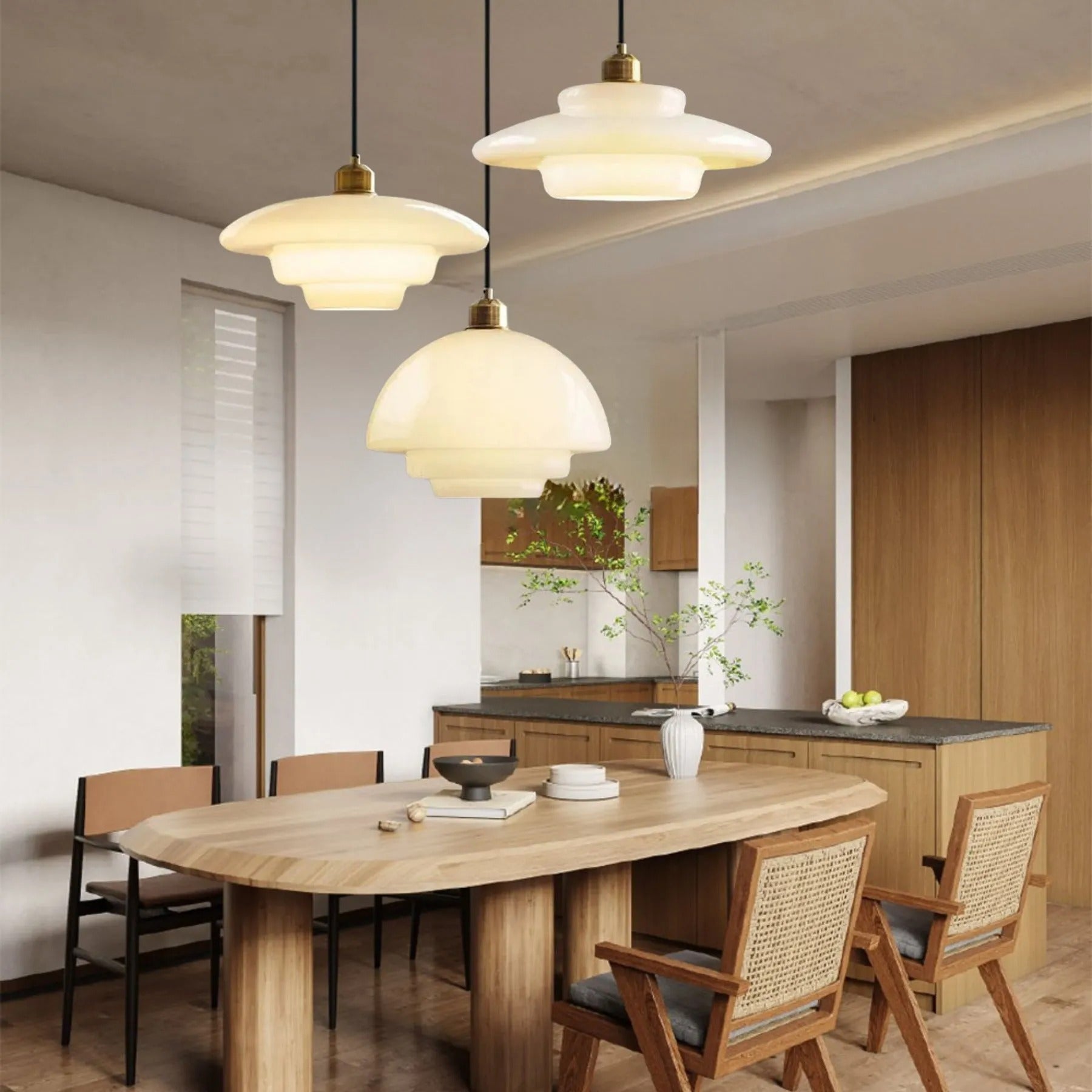 Daphne Modern Minimalist Milk Glass Pendant Light scene14.webp__PID:aabb413e-3ba0-4367-b97e-59f49006eb0a