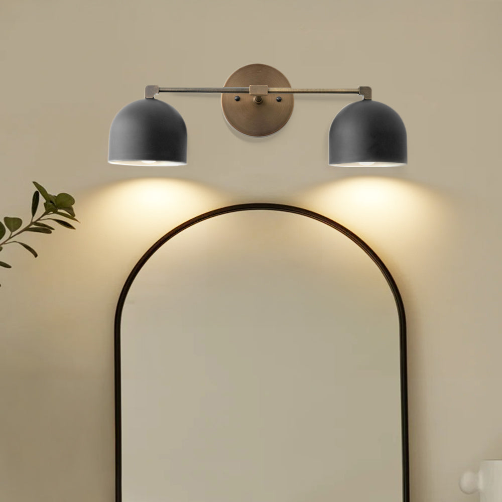 Close view of the Nordic Metal Deep Ball Vanity Sconce finish