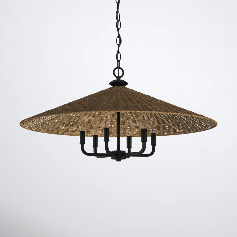 Lámpara colgante cónica de ratán negro estilo americano de 6 luces (4).webp__PID:697a8b0d-8ec5-4793-9304-df1d4d3af510