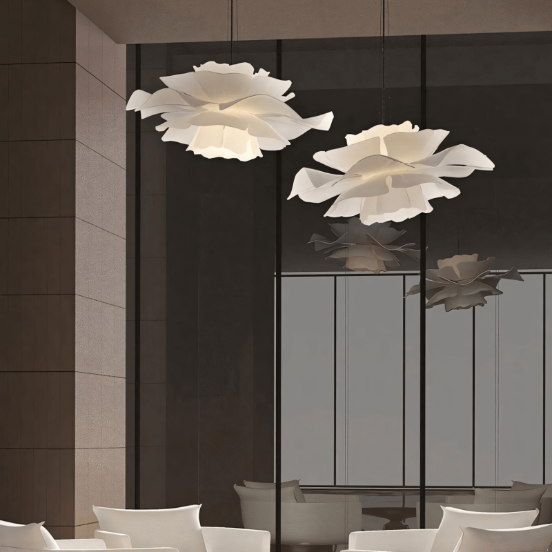 Lampada a sospensione moderna e minimalista a forma di fiore di loto bianco Elijah (3).jpg__PID:33472343-c2eb-4a4e-a665-5401a77f7584