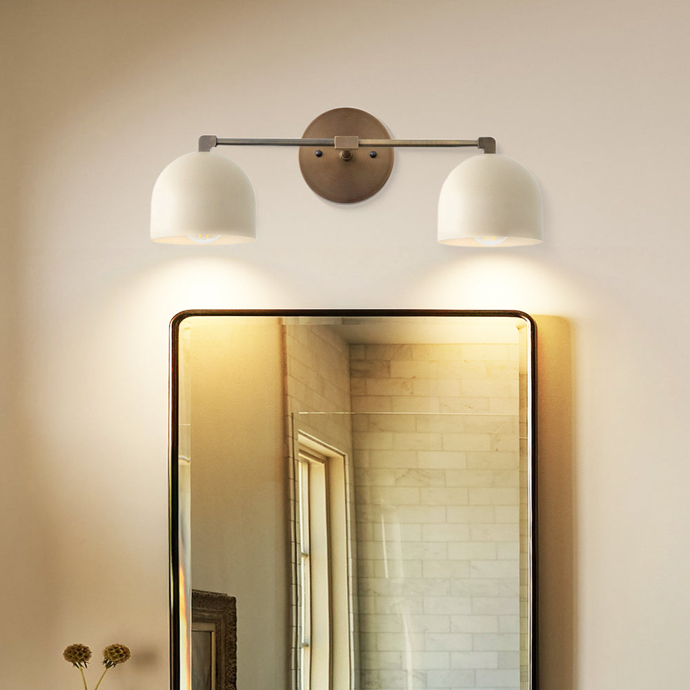 Nordic Metal Deep Ball Vanity Sconce shown as a room styling image