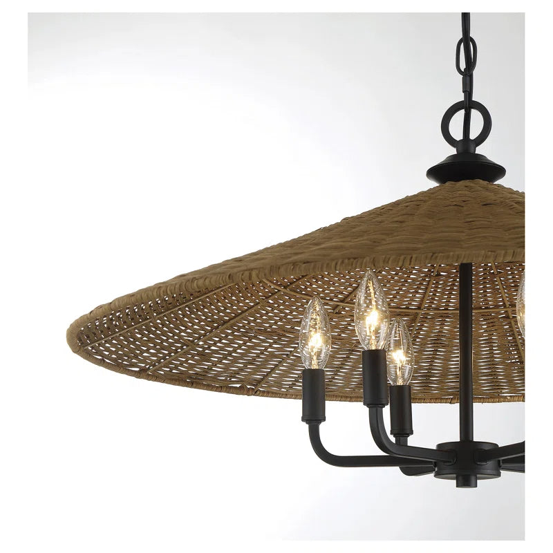 Lámpara colgante cónica de ratán estilo americano, color negro, 6 luces (3).webp__PID:a240697a-8b0d-4ec5-9793-1304df1d4d3a