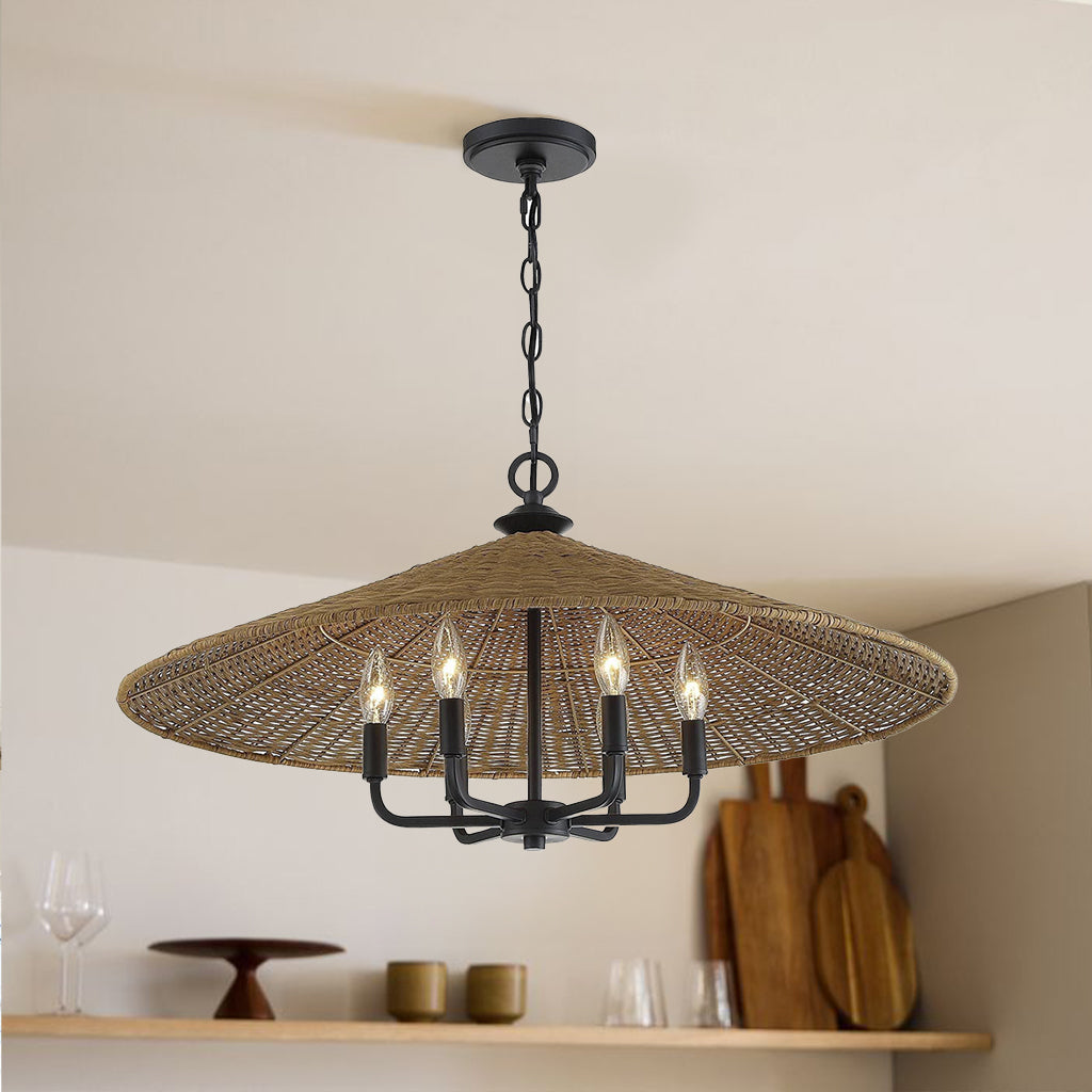 Lámpara colgante cónica de ratán estilo americano, color negro, de 6 luces (1) (1).webp__PID:6d8da240-697a-4b0d-8ec5-97931304df1d