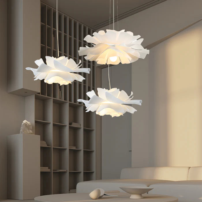 Lampada a sospensione moderna e minimalista a forma di fiore di loto bianco Elijah (6).webp__PID:597ffe5e-7c98-4ce0-b92b-3f7ee5736c82
