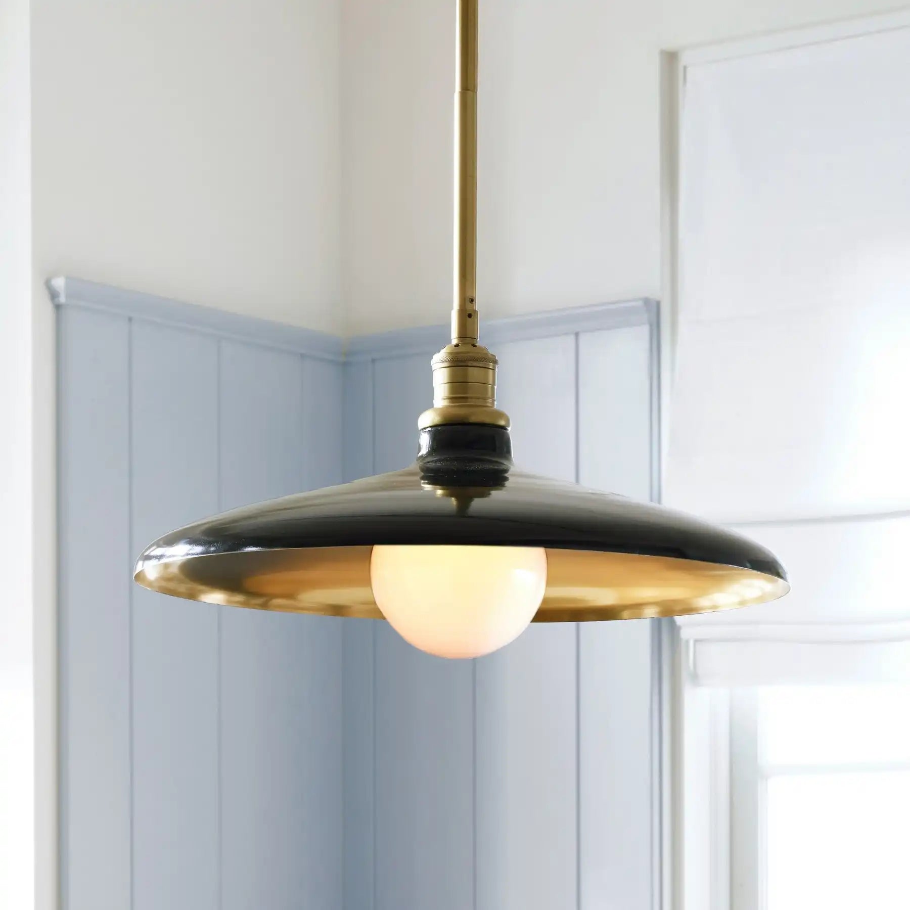 Alden Modern Farmhouse Metal Disc Pendant Light
