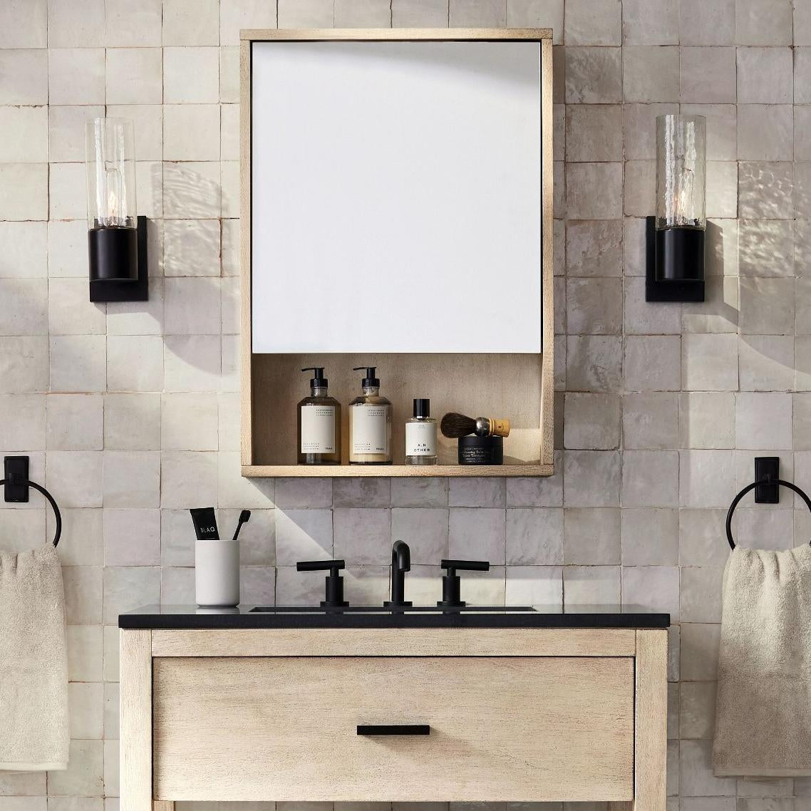 Evren Modern Industrial Tube Glass Vanity Light