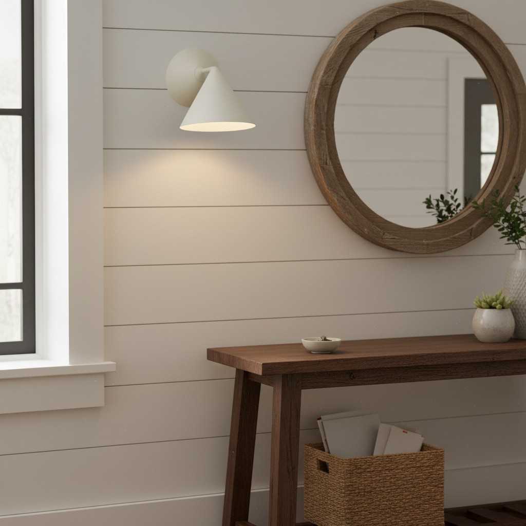 Lampa ścienna Alabaster Harold, widok z boku