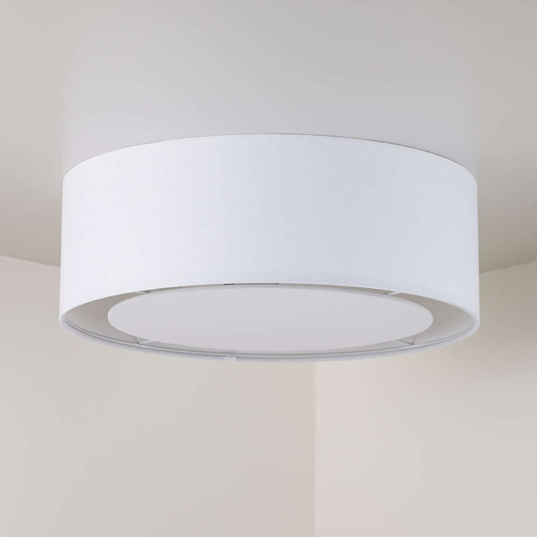 Lampada da soffitto Ames Nordic Drum Linen Shade off light.webp__PID:8a923c96-73fd-49bb-81a9-988f4d630a59