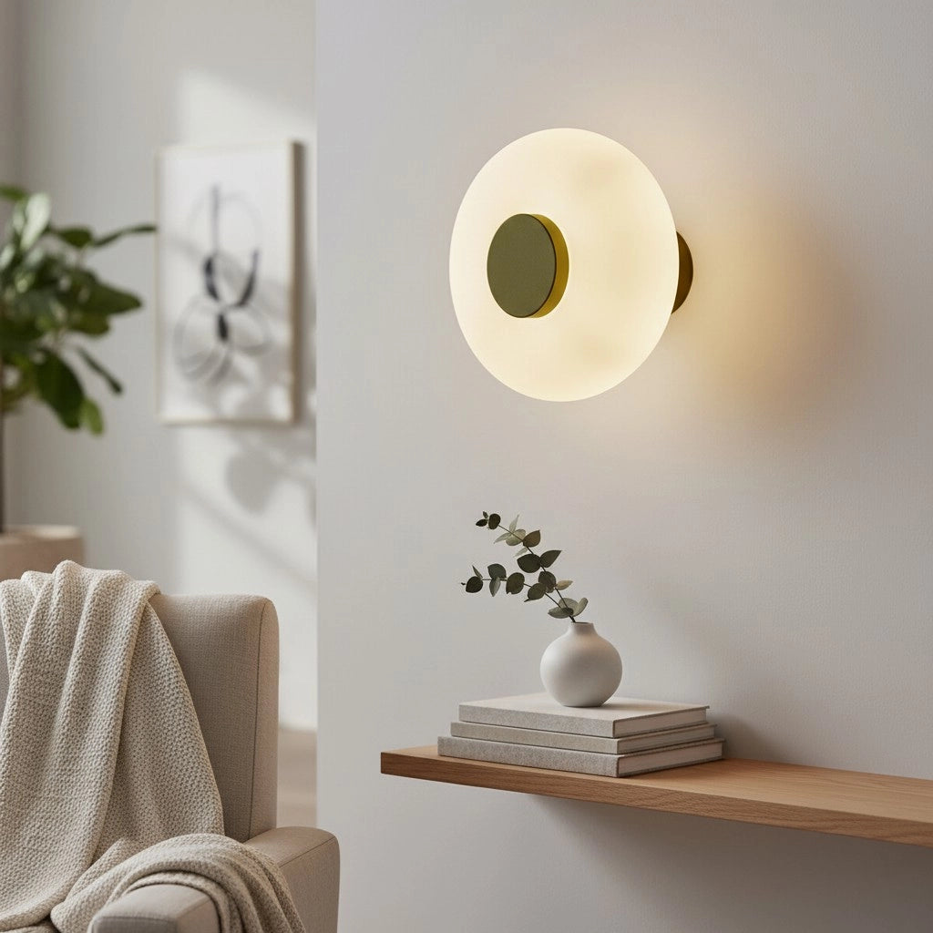 Lampada da parete in vetro rotonda minimalista Vorell8.webp__PID:f36c95ef-a023-4c11-b3fb-97a882b057df