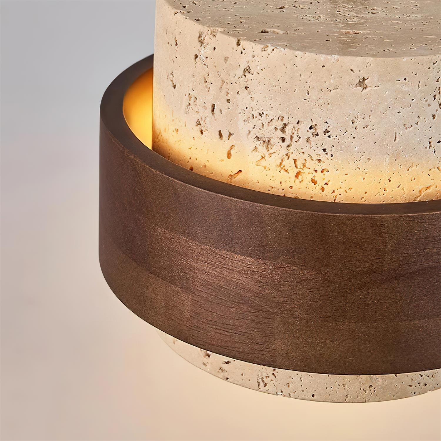 Lampada da parete a strati cilindrici in cemento Jasper in legno massello (1).jpg__PID:005822e0-b067-4bf6-b83b-a1d79b3e7e85
