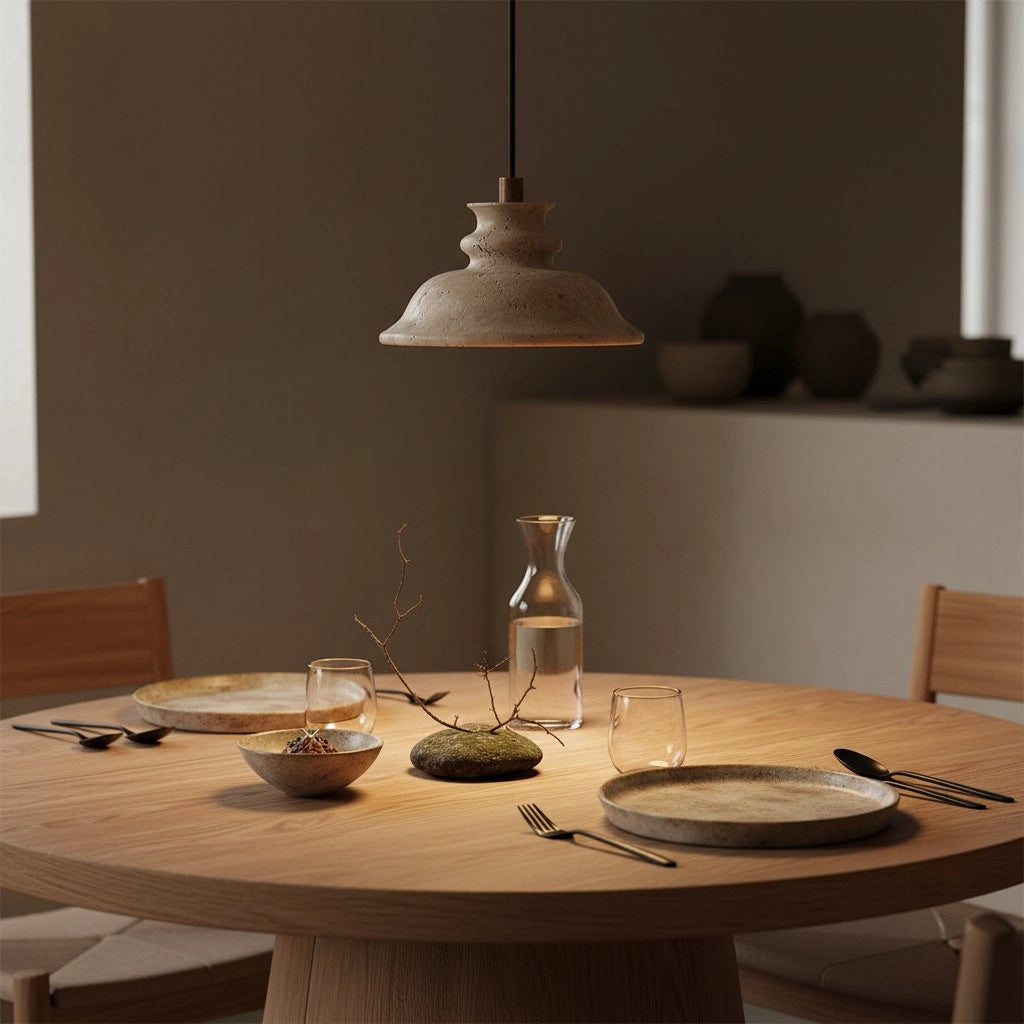 Maja Wabi-Sabi Bell Travertin Pendelleuchte12.webp__PID:7b726878-81f6-46e2-a2b4-0be9976a39e0