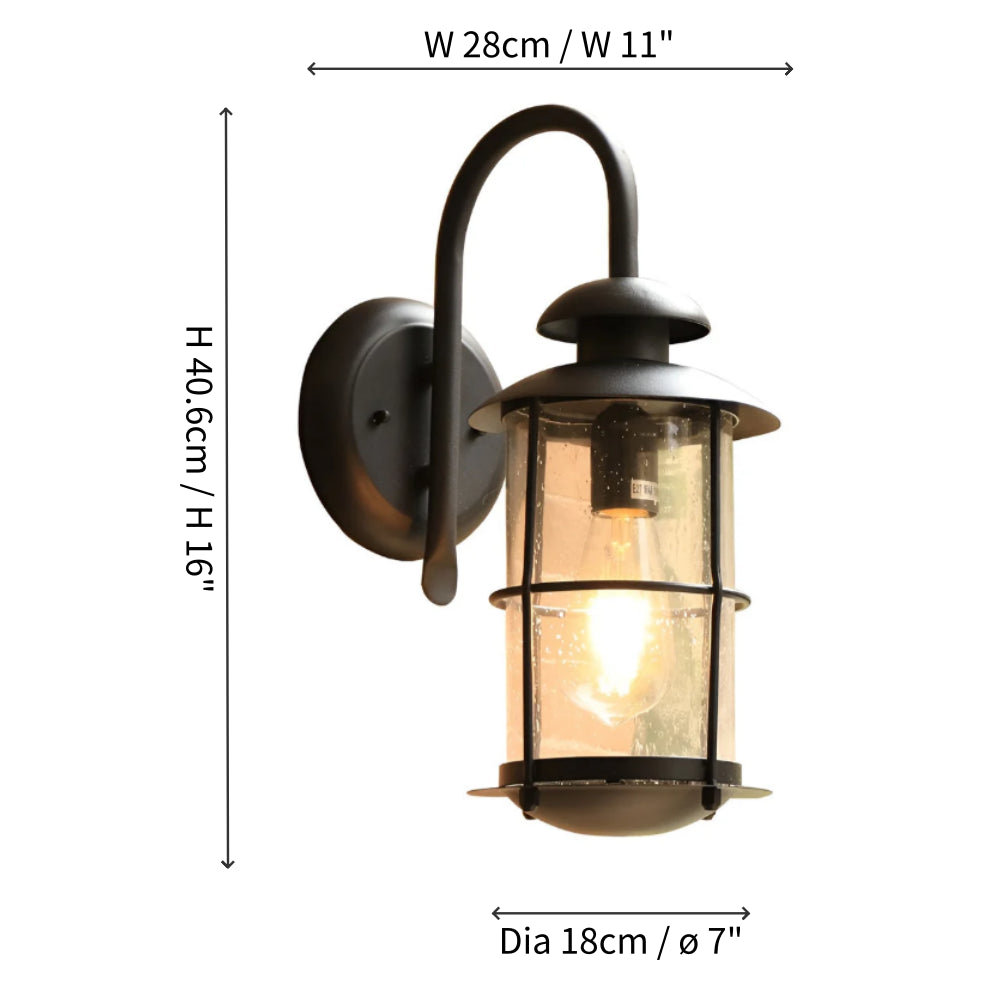 Lampada da parete Craig Retro Industrial Glass Lanternsize.webp__PID:1814aeda-846e-4199-809b-cf4b08bb072b