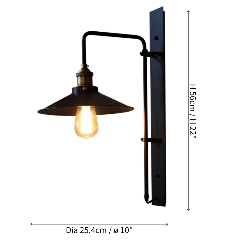Lampada da parete Emile Vintage Industriale Orientabile in Metallo size.webp__PID:efea6a07-4299-4262-ac04-b704221b5afc