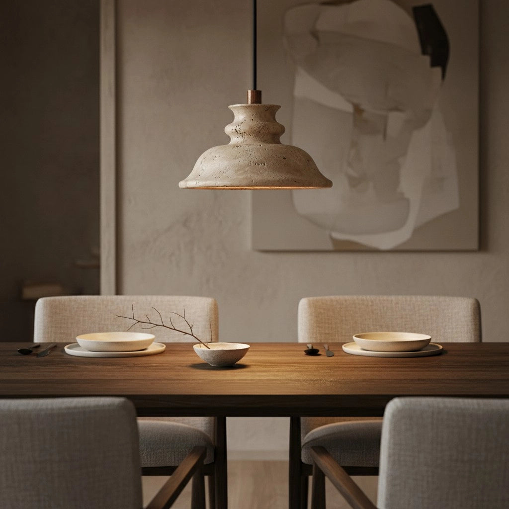 Maja Wabi-Sabi Bell Travertin Pendelleuchte9.webp__PID:9124be96-184a-46d1-9395-04e31ff63963