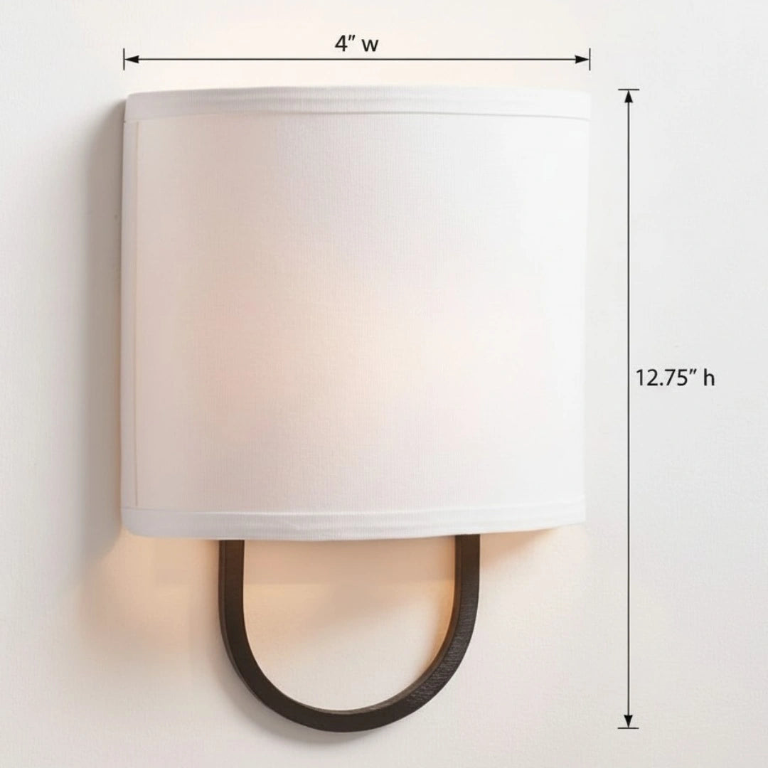 Aplique de pared de metal con pantalla de tela moderna Edena size.webp__PID:d079cbfd-bbeb-4733-824c-68457d8eebf3