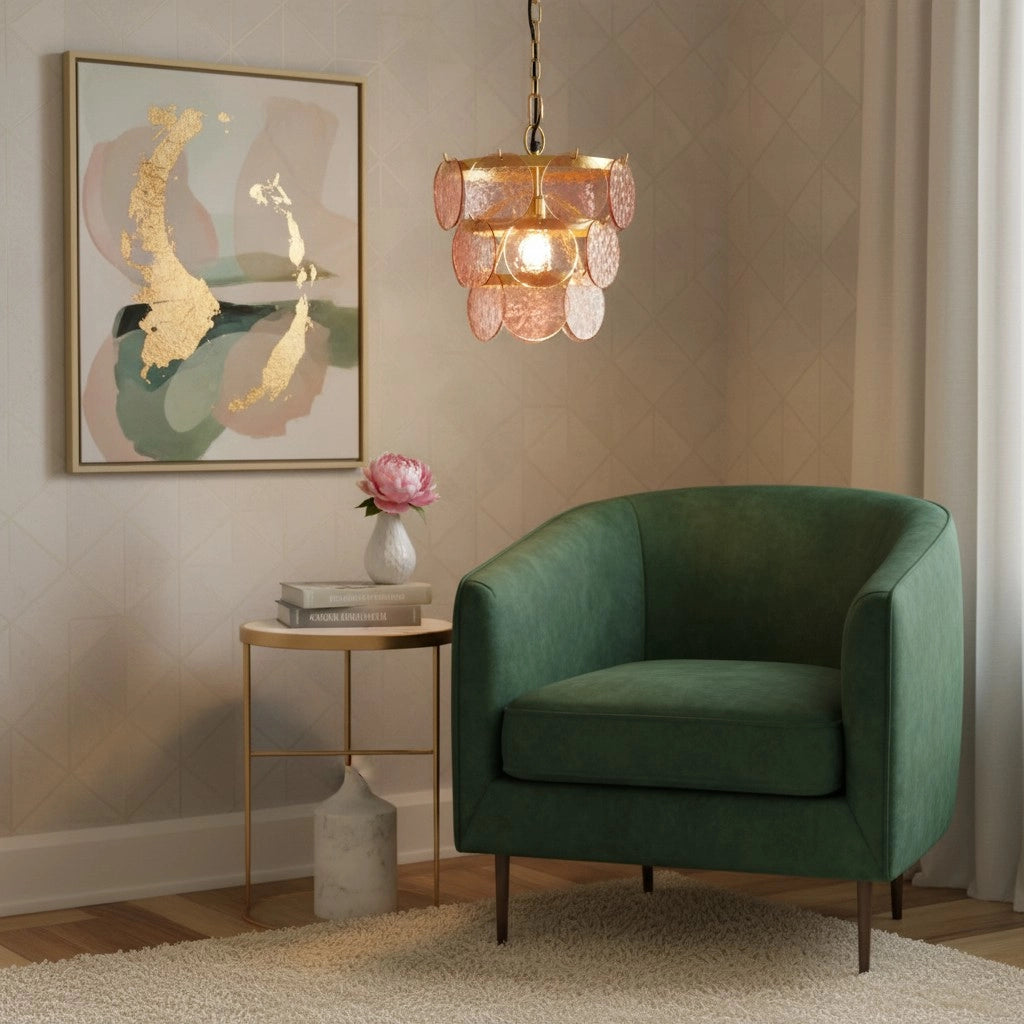 Brage Luxurious Glass Layered Scallop Chandelier12.webp__PID:2f08709f-00c9-4de0-b4a6-a33ecba37235
