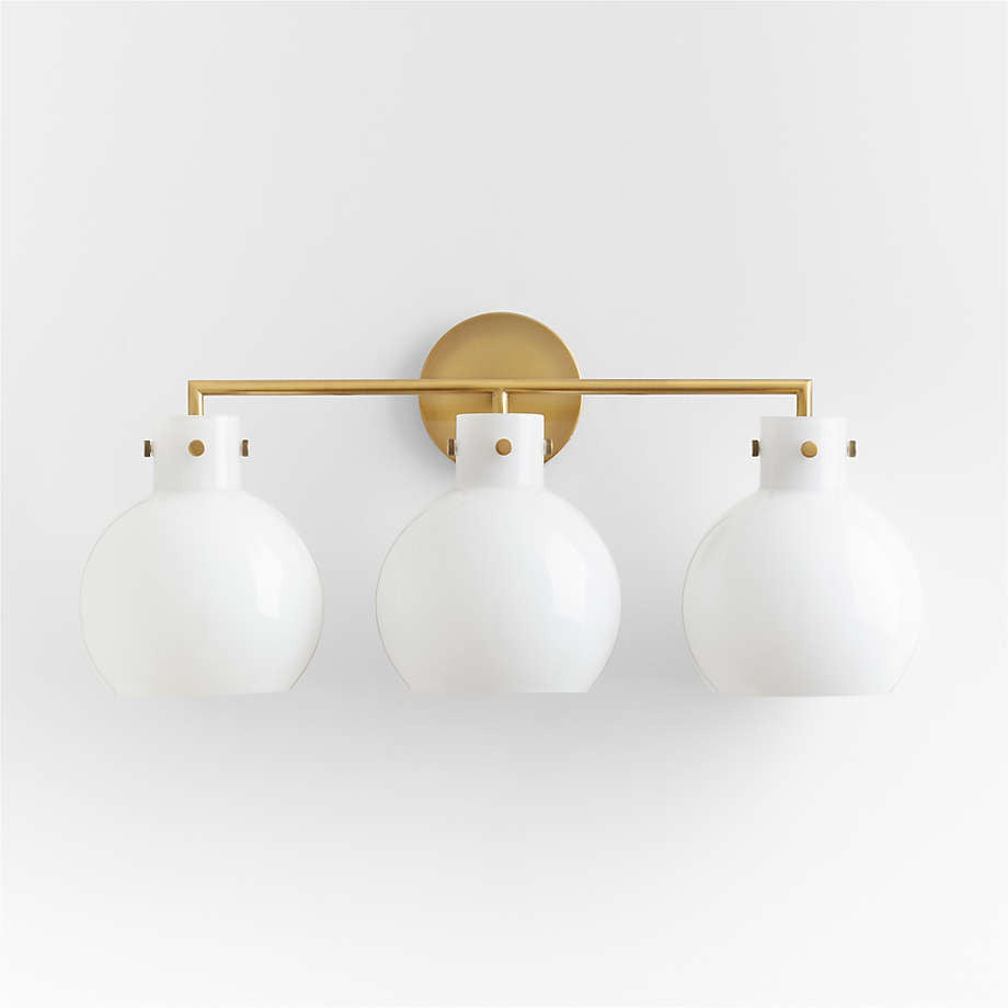 Lampada da parete Jasper industriale in vetro, sfera di metallo, ottone milk.webp__PID:3094297e-cd85-4567-95ed-4602d951d9dd