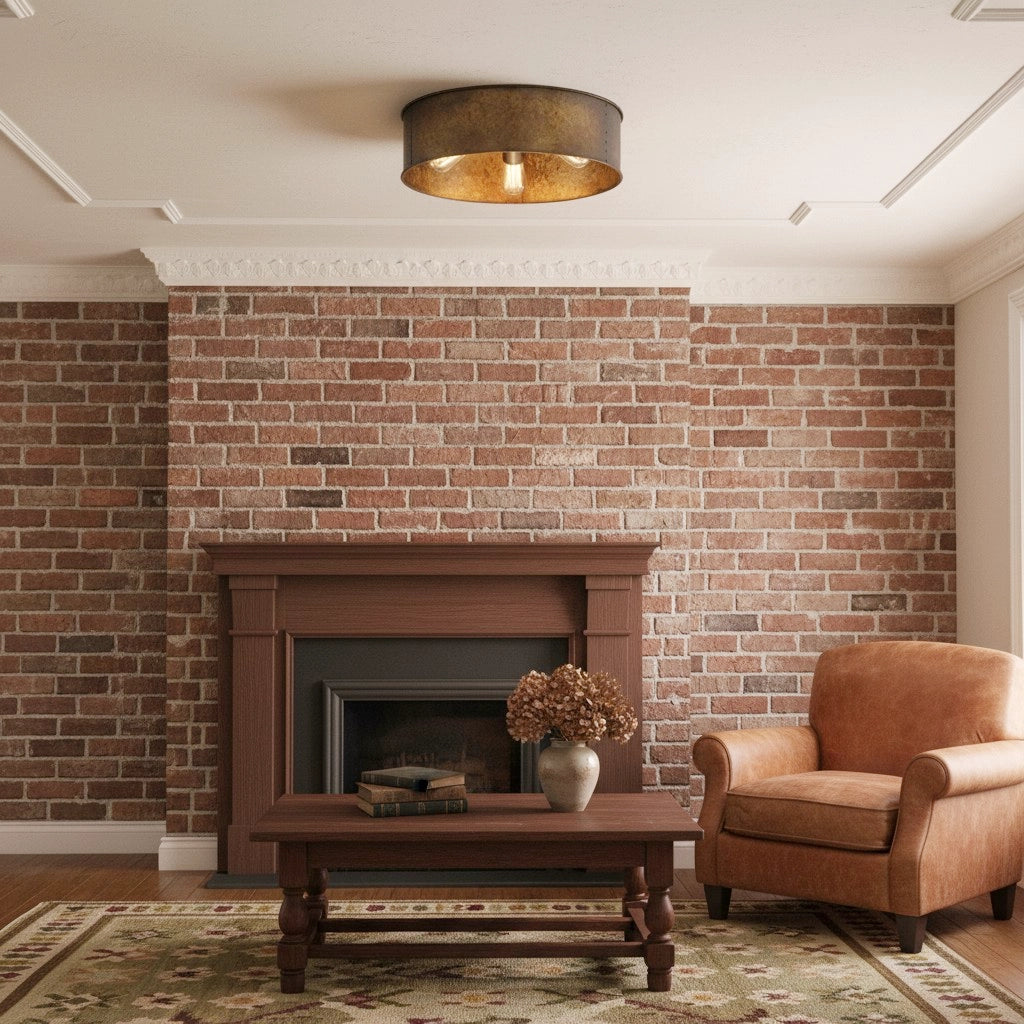 Lampada da soffitto in metallo a tamburo vintage Lesley5.webp__PID:3400caa6-cd99-42e7-89c0-fbf4be47af39