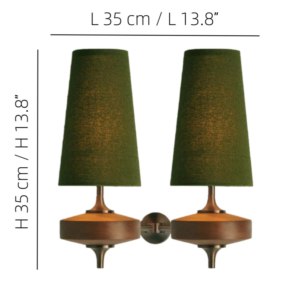 Milena wall light size reference image