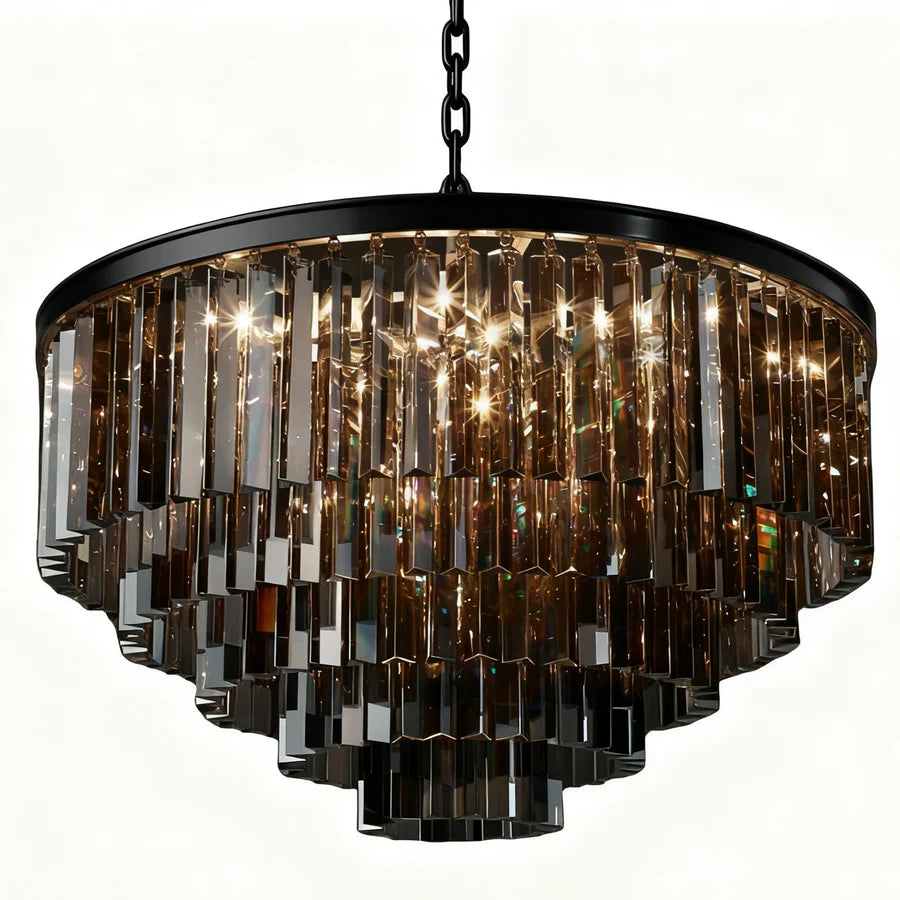 Lustre à tambour en cristal et métal de luxe Kira Vintage sku12.webp__PID:080e5969-5143-4955-bc95-f12450582af1