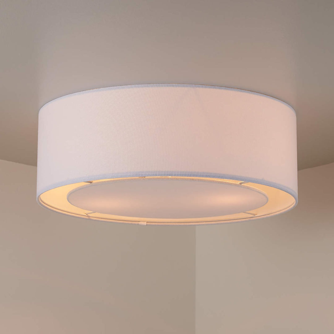 Lampada da soffitto Ames Nordic Drum con paralume in lino sku.webp__PID:923c9673-fdd9-4b01-a998-8f4d630a5946