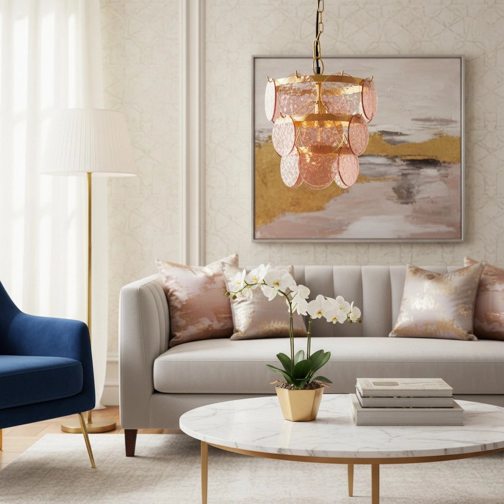 Brage Luxurious Glass Layered Scallop Chandelier6.webp__PID:844676ee-3f0c-4f05-adf3-85fef075f8e1