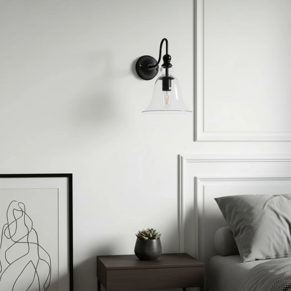 Lampada da parete in vetro rurale vintage Riggs22.webp__PID:e287fde3-e4be-4393-b53d-9f129220b9a3