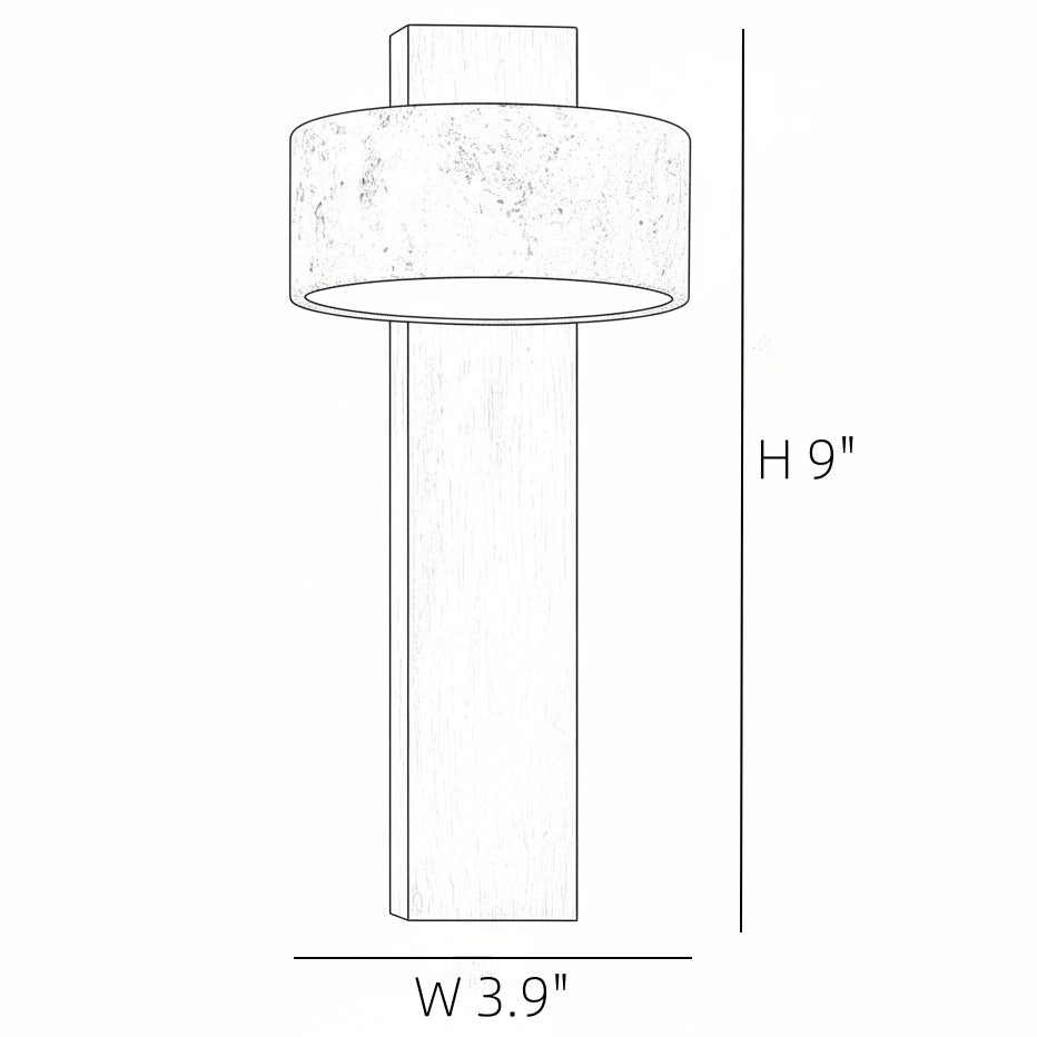 Applique da parete a LED in travertino naturale Shawna Wabi Sabi size.webp__PID:103eec42-b4f1-4c7c-bbc9-2a9220ab452f