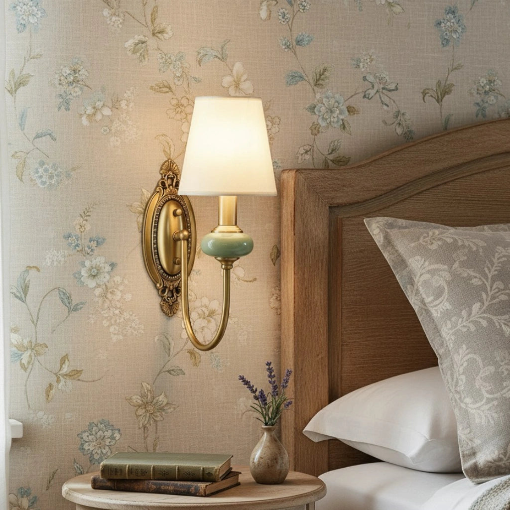 Della wall lamp in bedroom setting