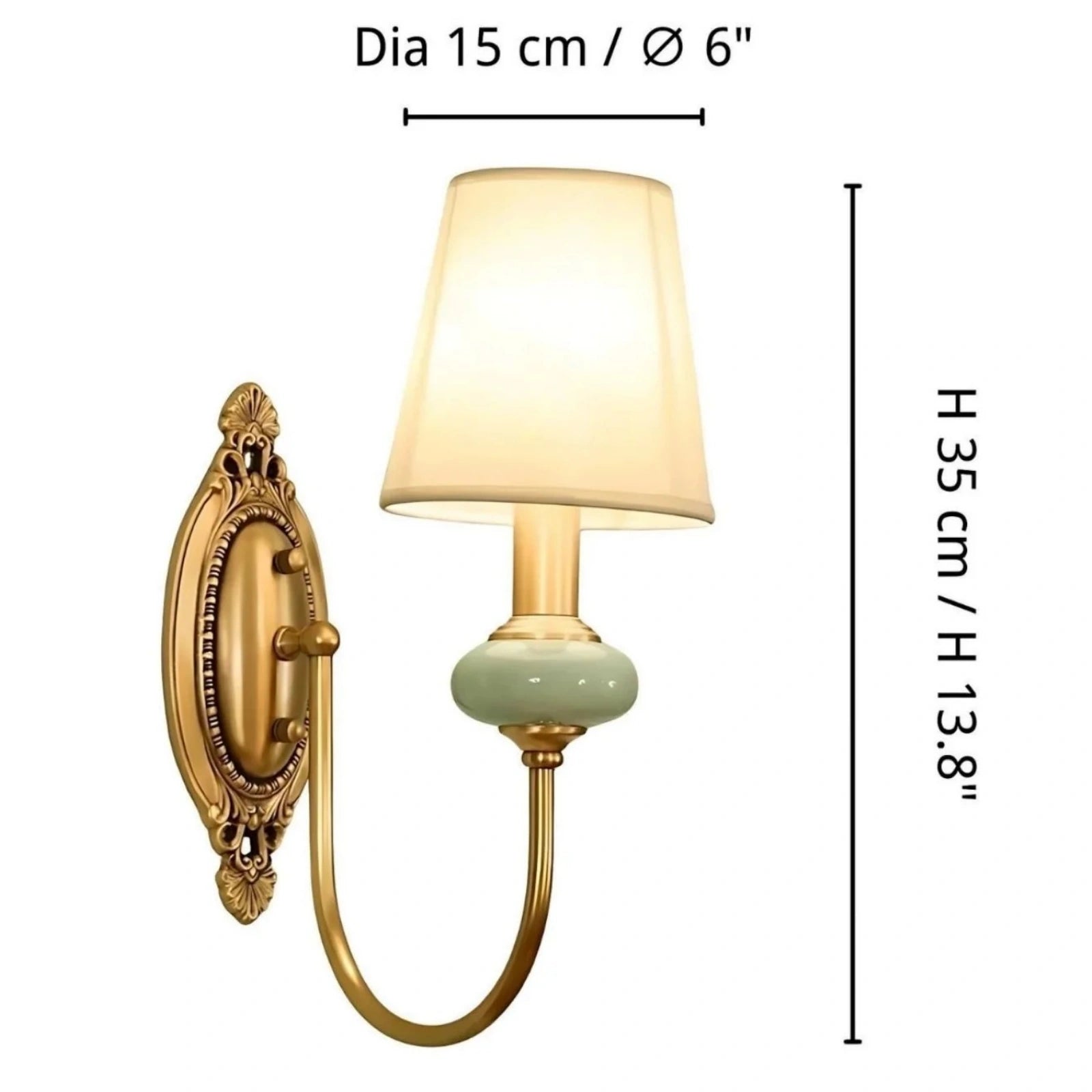 Della wall lamp specification diagram