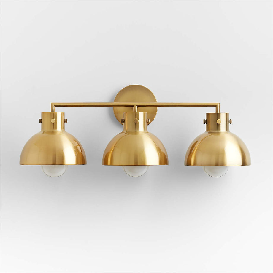 Lampada da parete Jasper Industrial in vetro e metallo, ottone, ottone.webp__PID:cd85f567-d5ed-4602-9951-d9dd8dbcbb53