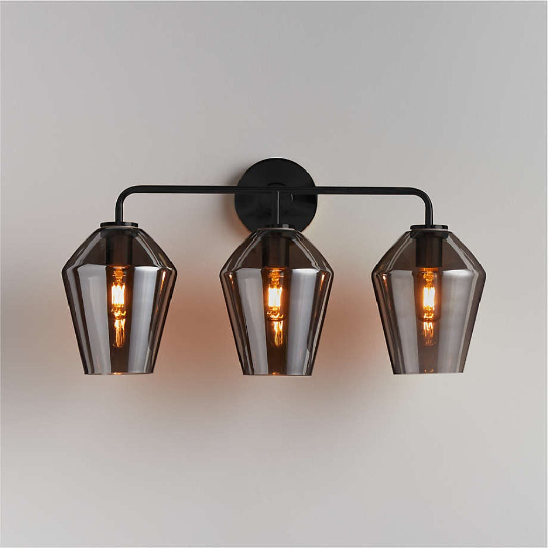 Elara Applique da parete moderno in vetro metallo geometrico nero.webp__PID:edf6ce8f-3090-4404-a2cb-027e45c194b9