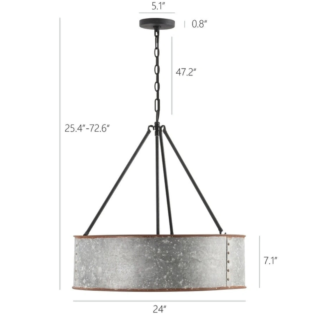 Lámpara colgante de tambor de metal industrial Baxter size.webp__PID:f6095667-022f-41a5-9a59-73dad9868cd5