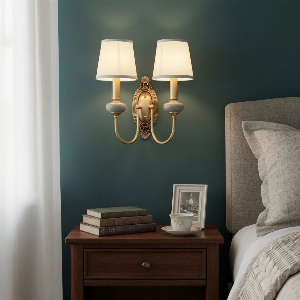 Della wall lamp styled in an interior setting