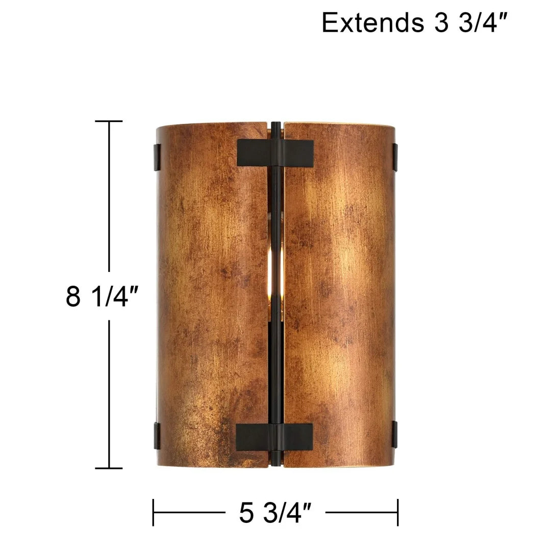 Eucleia Rustic Bronze Metal Curved Shade Wall Sconce (6).webp__PID:7e6eb4ea-56f9-42e7-9ae1-565e06f6bed4