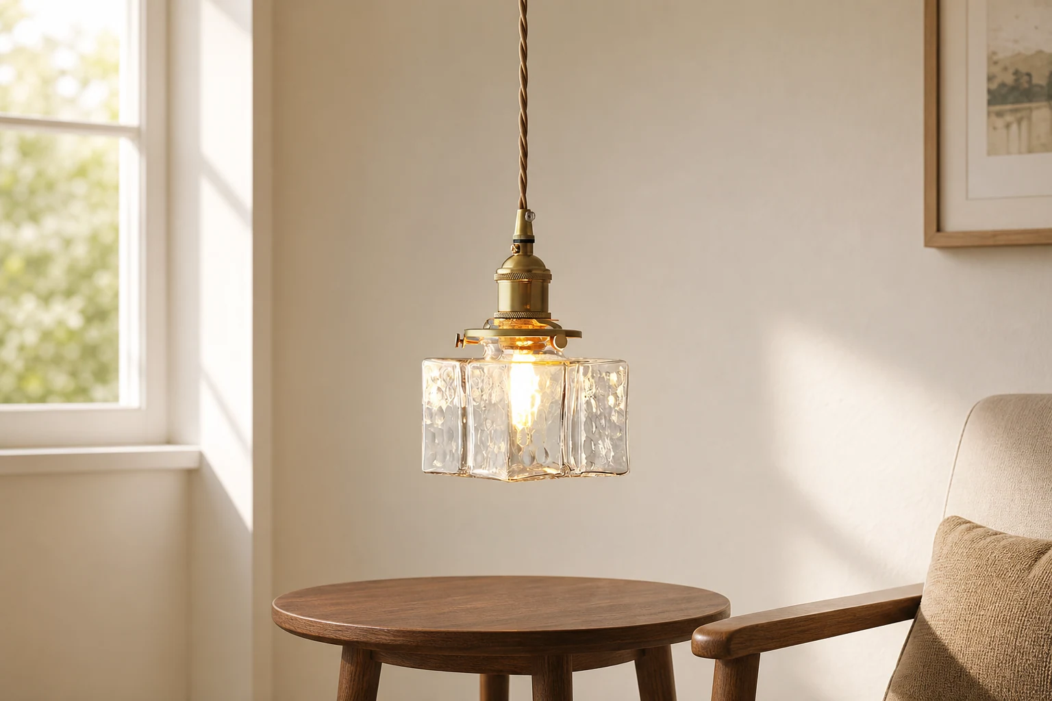 Jewel Glass Brass Pendelleuchte Szenenansicht 2