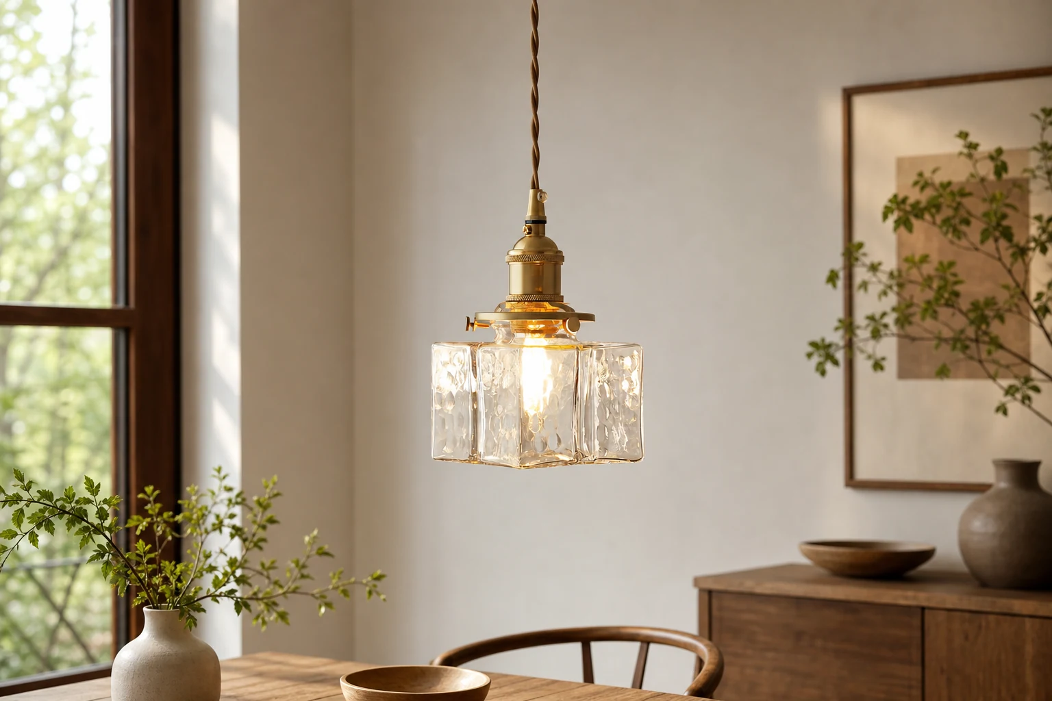 Jewel Glass Brass Pendelleuchte Szenenansicht 3