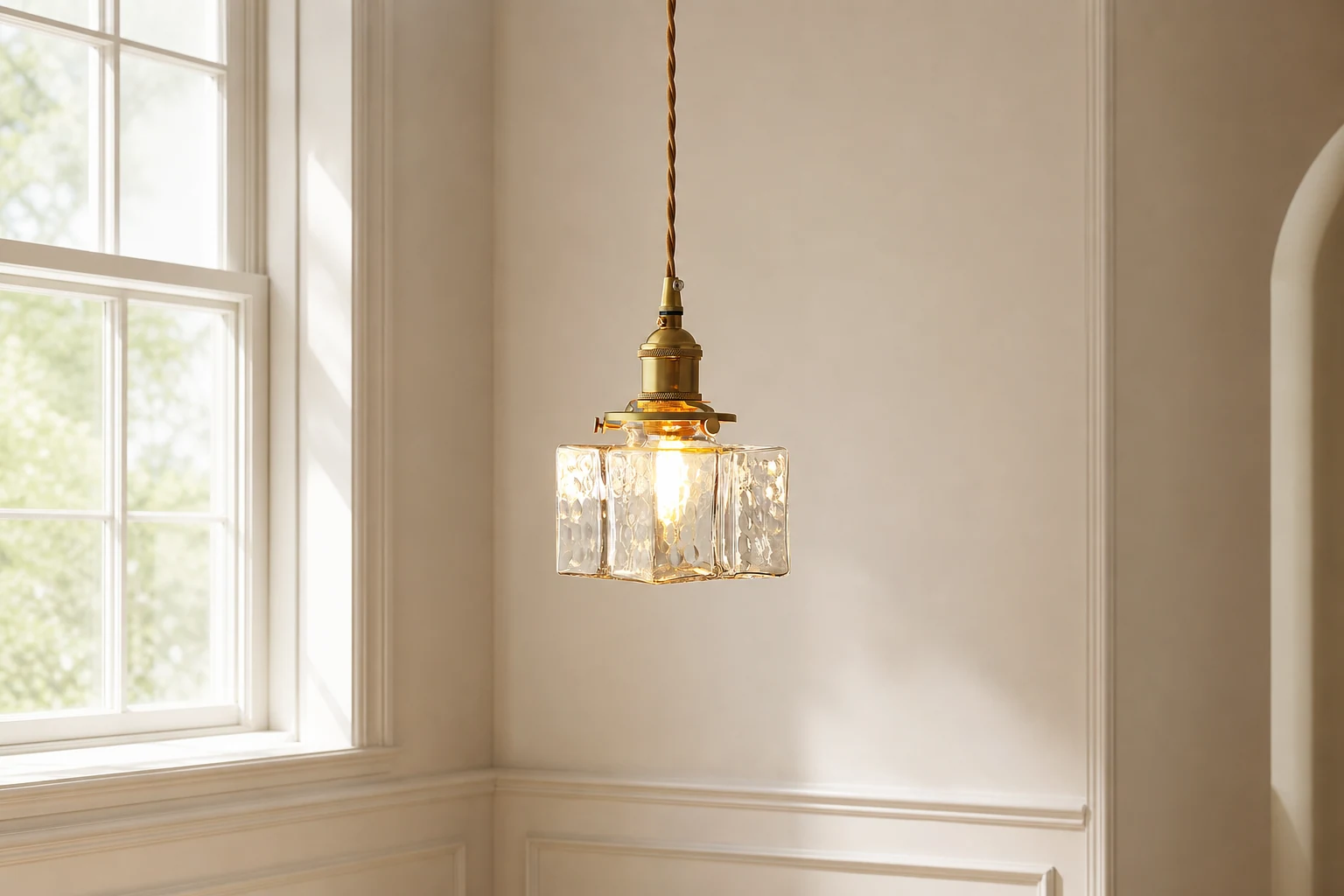 Jewel Glass Brass Pendelleuchte Szenenansicht 5