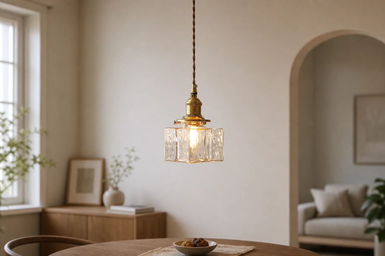 Jewel Glass Brass Pendelleuchte Szenenansicht 6