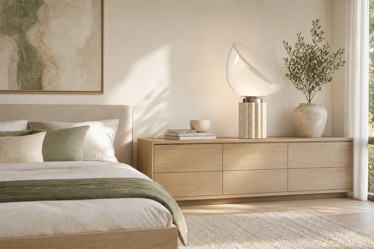 Large Soline lamp in a bedroom