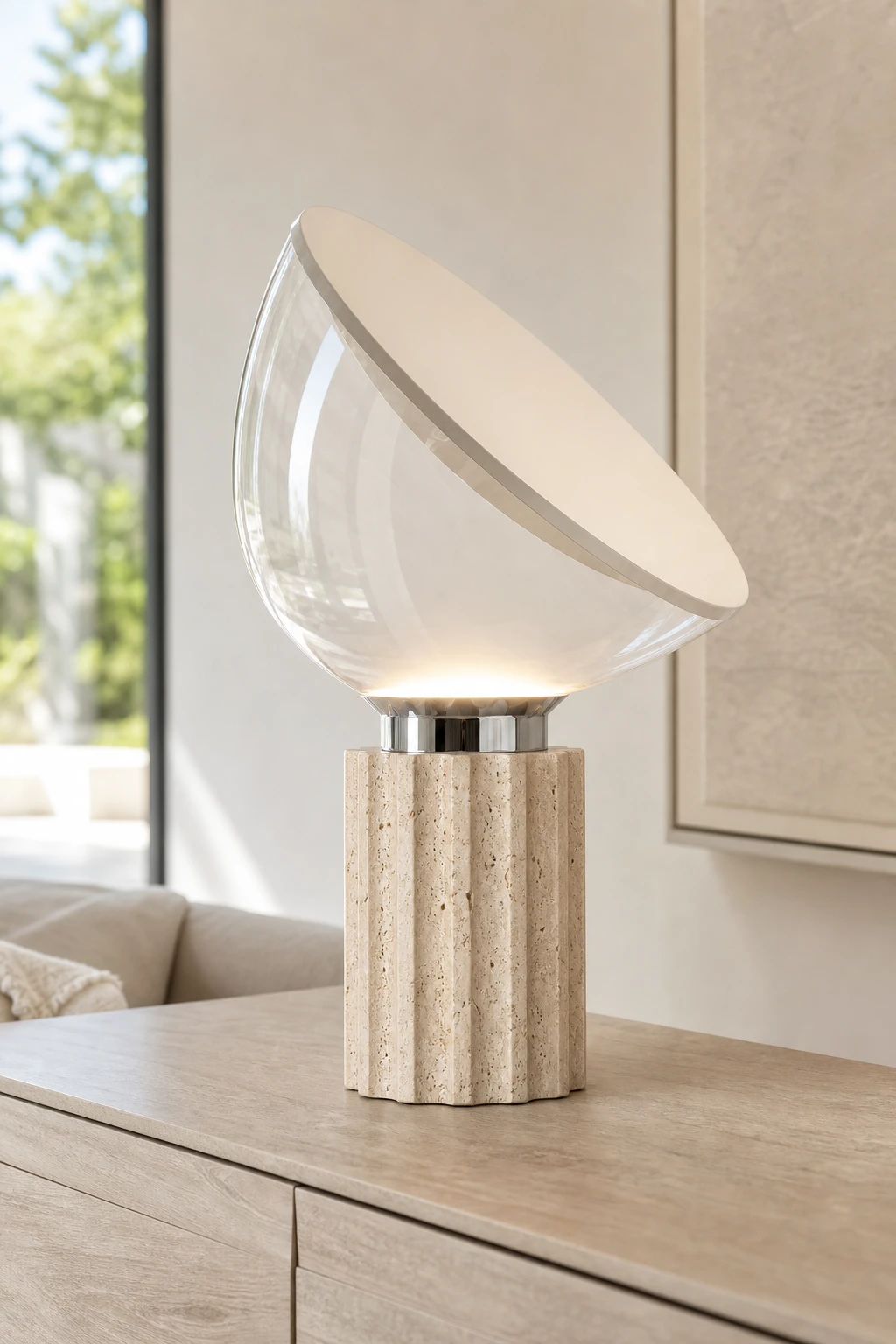 Close view of the small Soline lamp in an interior